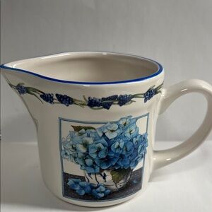 Marjolein Bastin Blue Floral Ceramic Pitcher